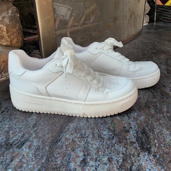 Wild Fable White Platform Sneakers Size 7.5 - Picture 8 of 16